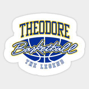 Theodore Basketball The Legend Custom Player Your Name Sticker